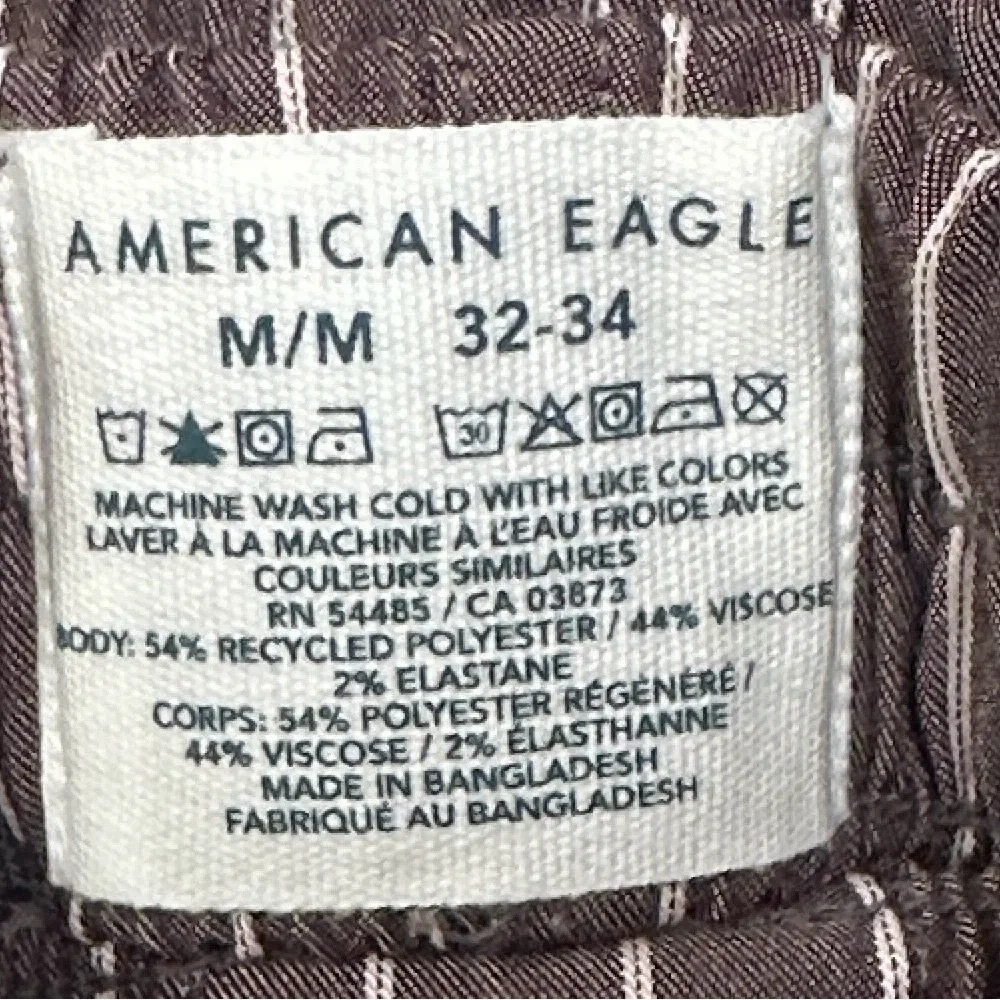 AE Burgundy White Pin Stripes 4” Stretch Pocket Boxer